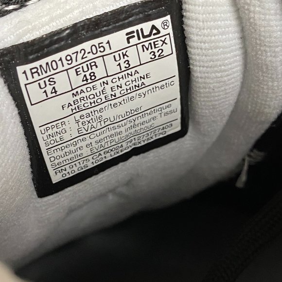 Fila Renno Bold Low Mens Casual Athletic Shoe Black Green 1RM01972-051 NEW Sz 14 - Picture 9 of 9